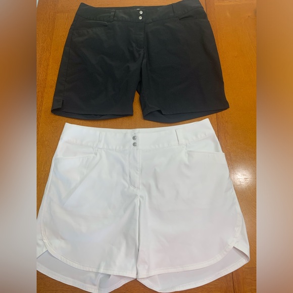 adidas Pants - adidas Women's Dual-Pack Athletic Shorts in White and Black. Great for golfing.